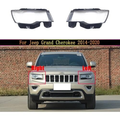 Front Headlamps Glass Headlights Shell Cover Transparent Lampshades Lamp Shell Masks Lens For Jeep Grand Cherokee 2014~2020