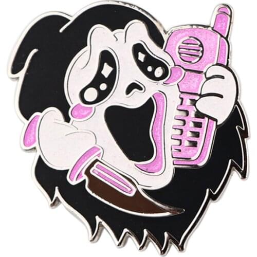 PF888 Halloween Enamel Pin Movie Brooches Bag Lapel Pin Cartoon Holiday Badge Backpack Decoration Jewelry Gift Accessories