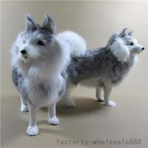 Simulated Husky Dogs Plush Soft Toys Doll Large Animal Doll Gift 20x10x13cm Stuffed Animals