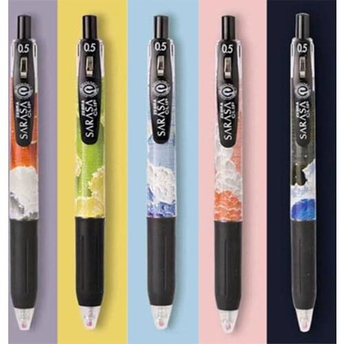 Zebra Limited Hand-painted Sky Gel Pen Black JJ15 Press Pen Quick-drying 0.5mm Office School Supplies