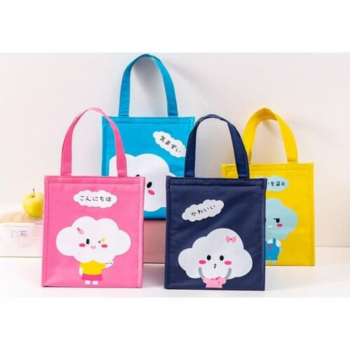 Women Kids Insulated Lunch Bag For Picnic Camping Fresh-keeping Cooler Bag Cartoon Waterproof Food Storage Bag
