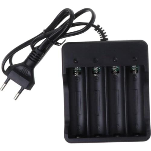 Battery Charger 4 Slot Universal Rechargeable 4.2V Li-ion EU Plug Tool For 18650 Wholesalse