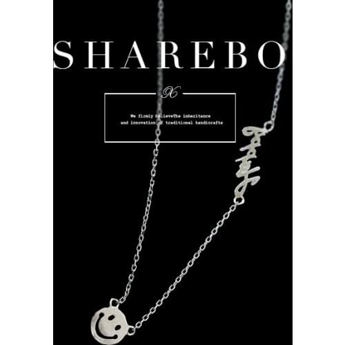 REETI 925 Sterling Silver Smiling face Necklaces & Pendants For Women Hot Fashion sterling-silver-jewelry