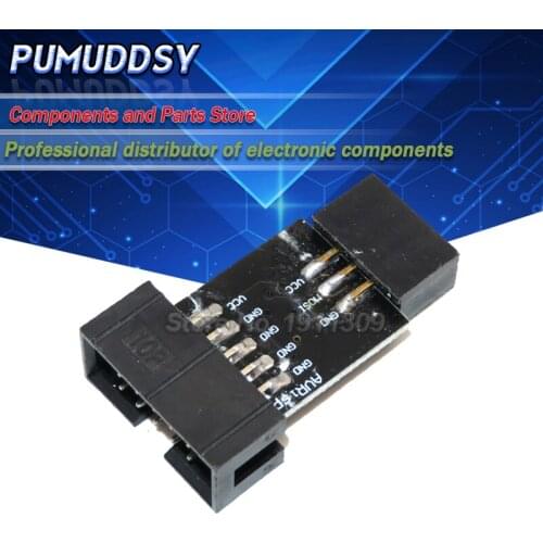 1PCS 10Pin to 6Pin Adapter Board for AVRISP MKII USBASP STK500 new