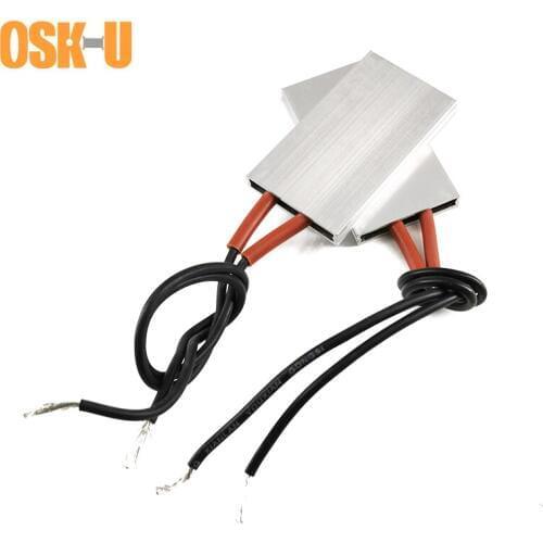 2PCS 50x28.5x5mm PTC Heater Element 220V Thermostatic PTC Electric Heater Plate 60/80/100/120/150C Heating Element for Censer