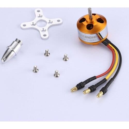 DXW A2208 1100KV 2-4S Outrunner Brushless Motor for RC FPV Fixed Drone Airplane Aircraft Multicopter 9050 Propeller