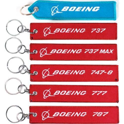 BOEING B-787 aircraft Embroider Travel Luggage Bag Tag Best Gift for Flight Crew Aviation Keychain