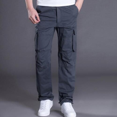 Mens Cargo Pants Mens Casual Multi Pockets Military Large size Tactical Pants Men Outwear Army Straight slacks Long Trousers