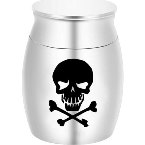 Skull bones Engraving Mini Cremation Ashes Urns Keepsake pendant Decoration Fashion Keepsake
