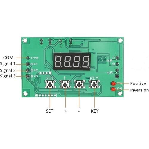 DC 7V~24V Motor Positive Inversion Control Electronic Module Board Controller 0.01s 999min Automatic/Speed Governing/Timing/Dela