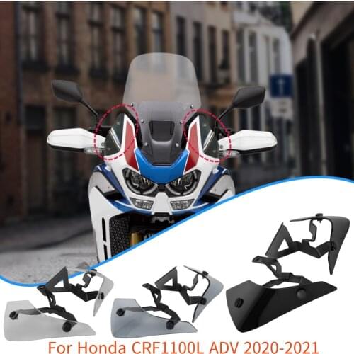 Motorcycle Side Windshield Windscreen Handshield Wind Deflector For Honda CRF1100L ADV Africa Twin Adventure Sports 2020-2021