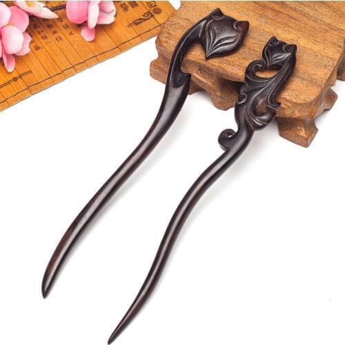 Handmade wood hair sticks from the East Beautiful fox styling hairpin Vintage jewellery Hair accessories for women girl 2019