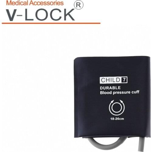 Child Reusable blood pressure cuff without bladder SINGLE tube Nylon compsited coat