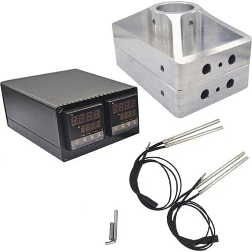 Dual Hot Heating Plates Rosin Hydraulic Press Plate 4x7" Heat Press Plates Kit With 4 Heating Rods