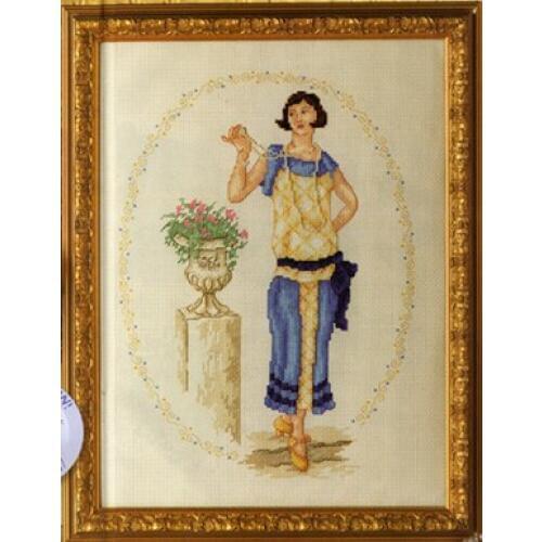 Fishxx Cross-Stitch Col131-2portrait[Show Mrs.]woman,,100% accurate pattern,11CT