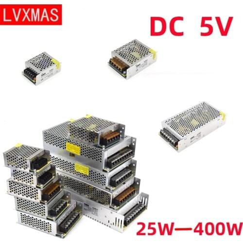 LVXMAS DC 5V Lighting Transformer Power Supply 25W-400W LED Drive Power Adapter For LED Light Bar CCTV