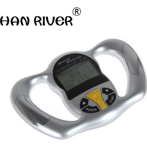 Mini Digital LCD Handheld BMI Tester Body Fat Monitor Health Analyzer Fat Meter with 5 Fat Levels for Reference