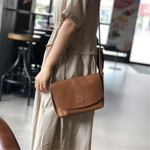Fashion luxury natural gunuine leather ladies shoulder bag simple casual first layer cowhide outdoor soft leather messenger bag