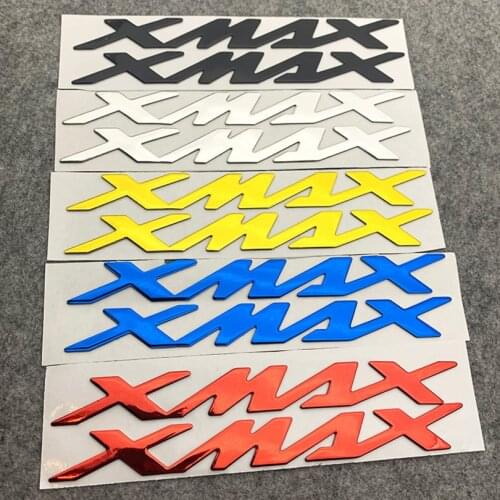 Motorcycle Accessories Tank Side Cover 3D Sticker XMAX Letter Logo For Yamaha XMAX125 250 300 400 xmax 2PCS