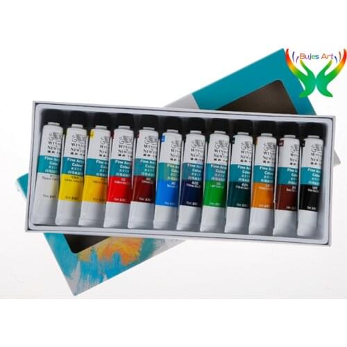 24 colors Free shipping Winsor Newton acrylic paints set wall paint pigment office school supplies artist paint set