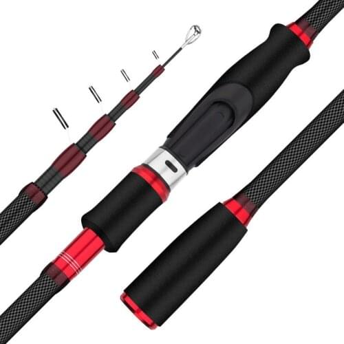 New Carbon Telescopic Lure Baitcasting Fishing Rod Travel Ultra Light M Action Spinning Rods 1.8m 2.1m 2.4m 2.7m 3.0m 3.3m 3.6m
