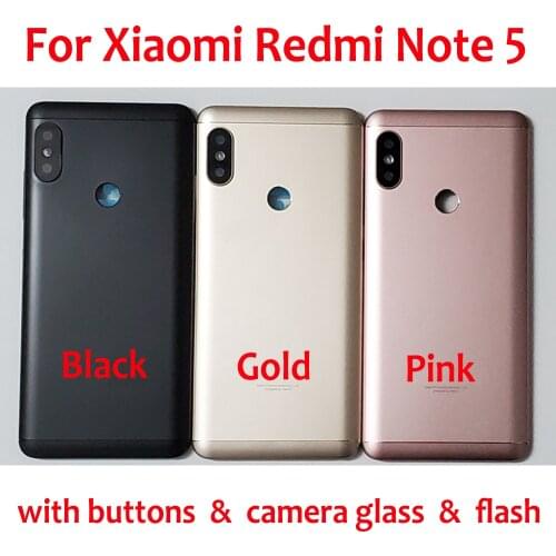 NEW Original Housing For Xiaomi Redmi Note 5 Pro Battery Cover Case With Lens Buttons Note 5 Back Cover case Replacement Parts
