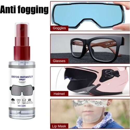 Anti Fog Spray Eyeglass Goggles Antifog Lens Cleaner 48h Long Lasting Glasses Defogger Prevent Fogging Spray for Glasses