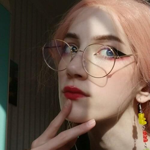 Anti Blue Light Metal Frame Glasses Anti Blue Computer Round Glasses Blocking Eyeglasses Female Optical Glasses oculos feminino