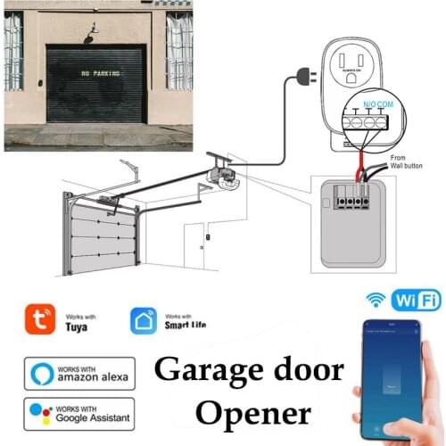 Tuya Garage Door Opener Wifi GPS Sensing Electric Door Switch Controller Work With Alexa Echo Google Smart Life IFTTT Smart Home