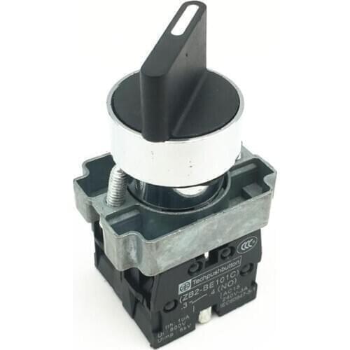 5pcs XB2 BD25 Maintained Selector Switch Latching Rotary Switches 2 Position NO NC 22mm Replaces Telemecanique Schneider