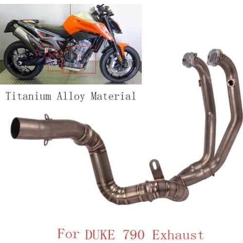 Motorcycle Full Exhaust System Header Connection Pipe Titanium Alloy Exhaust Pipe Slip on DUKE 790 Moto for KTM 790 DUKE 790