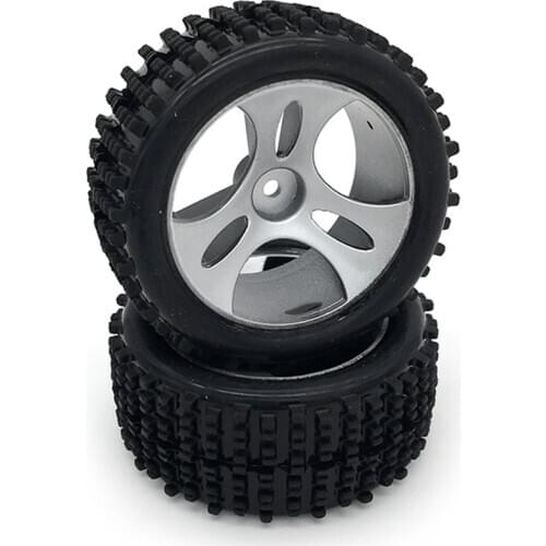 Rubber RC Racing Tires Metal Wheel Rim Vehicle Toy Spare Parts Truck Wheel Tires For Wltoys A959 1/18 RC Crawler Car