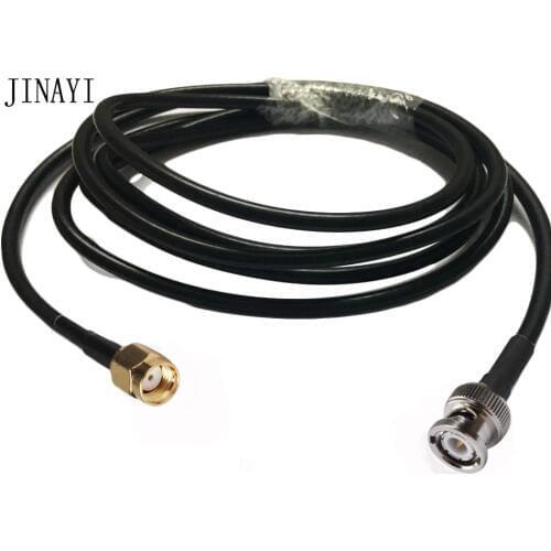 RG58 50-3 RP-SMA Male to BNC Male Connector RF Coaxial Coax Cable 50ohm 50cm 1m 5m 10m 15m