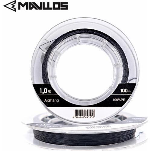 Mavllos 100M Fishing Fire Line Better Cut Water Strong Smooth PE Fishing Lines MONO Process Producing Floating Line