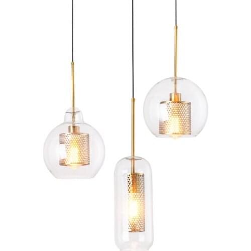 Sanmusion home pendant lamp living room kitchen dinning bedroom table lighting bulbs glass hanging light