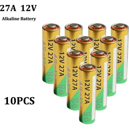 10Pcs 12V 27A Alkaline Battery G27A MN27 MS27 GP27A A27 L828 A27BP K27A VR27 R27A For Doorbell alarm remote control