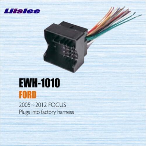 Plugs Into Factory Harness For Ford Focus 2005~2012 Radio Power Wire Adapter Stereo Cable/Male DIN To ISO