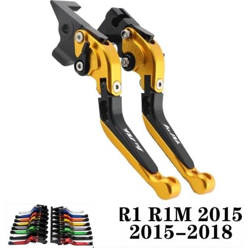 For YAMAHA YZF R1 YZF-R1 R1M 2015 2016 2017 2018 15 16 17 18 CNC Motorcycle Adjustable Brake Clutch Lever Levers Folding