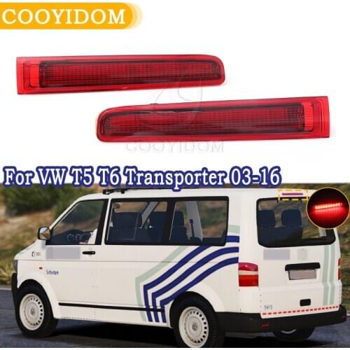 COOYIDOM Auto Level Rear Brake Light Barn Door Car Third Brake Light High Mount Stop Lamp for VW T5 T6 for Transporter 2003-2016