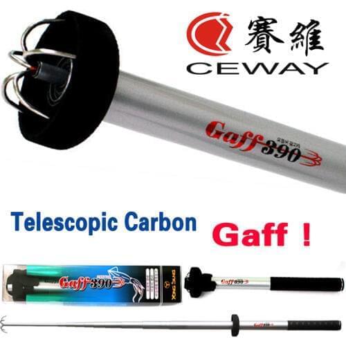 Telescopic Squid Fishing Gaff Carbon Octopus Gaffs Terminal Tackles Fish Rods Tool Accessories Cuttlefish Landing Hooks 3m 3.9m