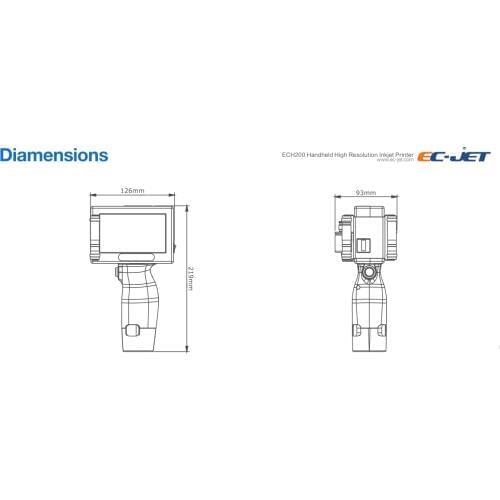 Easy Operation Easy Carry Mini Handheld InkJet Coding Printer For Printing On Carton Label Packaging (ECH200)