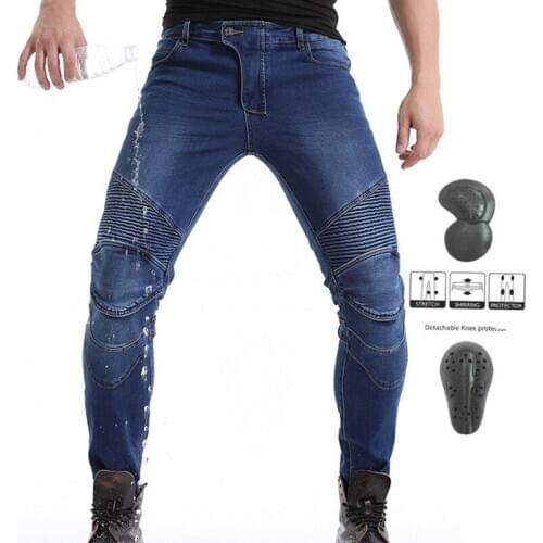 Waterproof Motorcycle Riding Jeans Advanced protective gear pantalon Rainproof Anti-fall Straight Motocross Racing Pants For Men