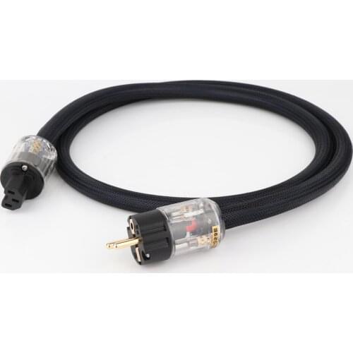 YTER 99.998% PCOCC Copper Hi-End Hifi Audio Power Cable schuko Power Cord with P-029E/C-029 power Plug Connector