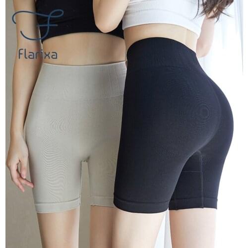 Flarixa Womens Seamless Panties HighWaist Hip Lift Abdomen Pants Boxer Safety Shorts Breathable Body Shaping Slimming Underwear