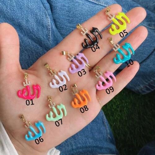 10Pcs Color Enamel Eternity Charm Pendant Fashion Romantic Sweet Neon Colorful , Womens Girl Party Necklace Pendant Jewelry
