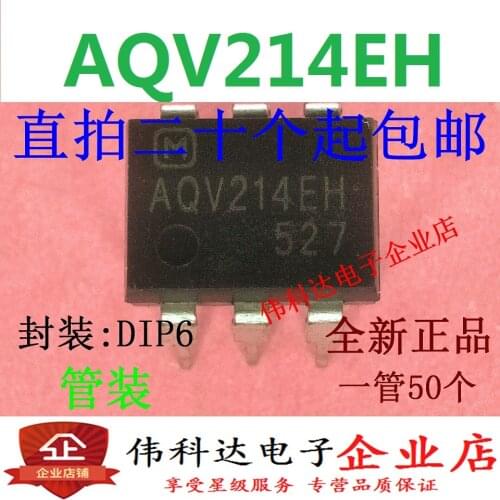 10pcs/lot Optical Coupler Aqv214eh Aqv214 Direct Plug Optical Coupler Relay Dip6 Original