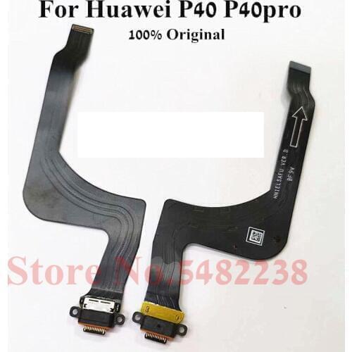 10pcs Original USB Charging Dock Port Flex cable For Huawei P40 P40pro Charger plug board with mainboard cable Replacement parts