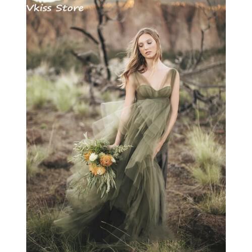 2021 New Prom Dress A-line Tulle Simple Tiered Sleeveless V-neck High Front Low Back Sweep Train Evening Dress вечерние платья