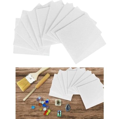 50 Sheets of Glass Fixing Paper Square Ceramic Fiber Papers Craft Accessories