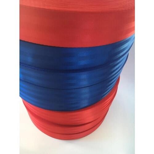 50 meter rolls car satety seat webbing for DIY car safety belt harness strap airplane safety belt